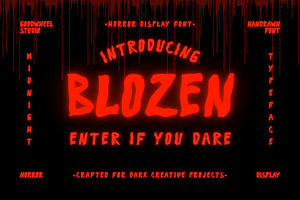 Blozen | Handdrawn Typeface