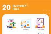 Online shop illustration pack, an Illustration by Creastale (Thumbnail 6 of 6)