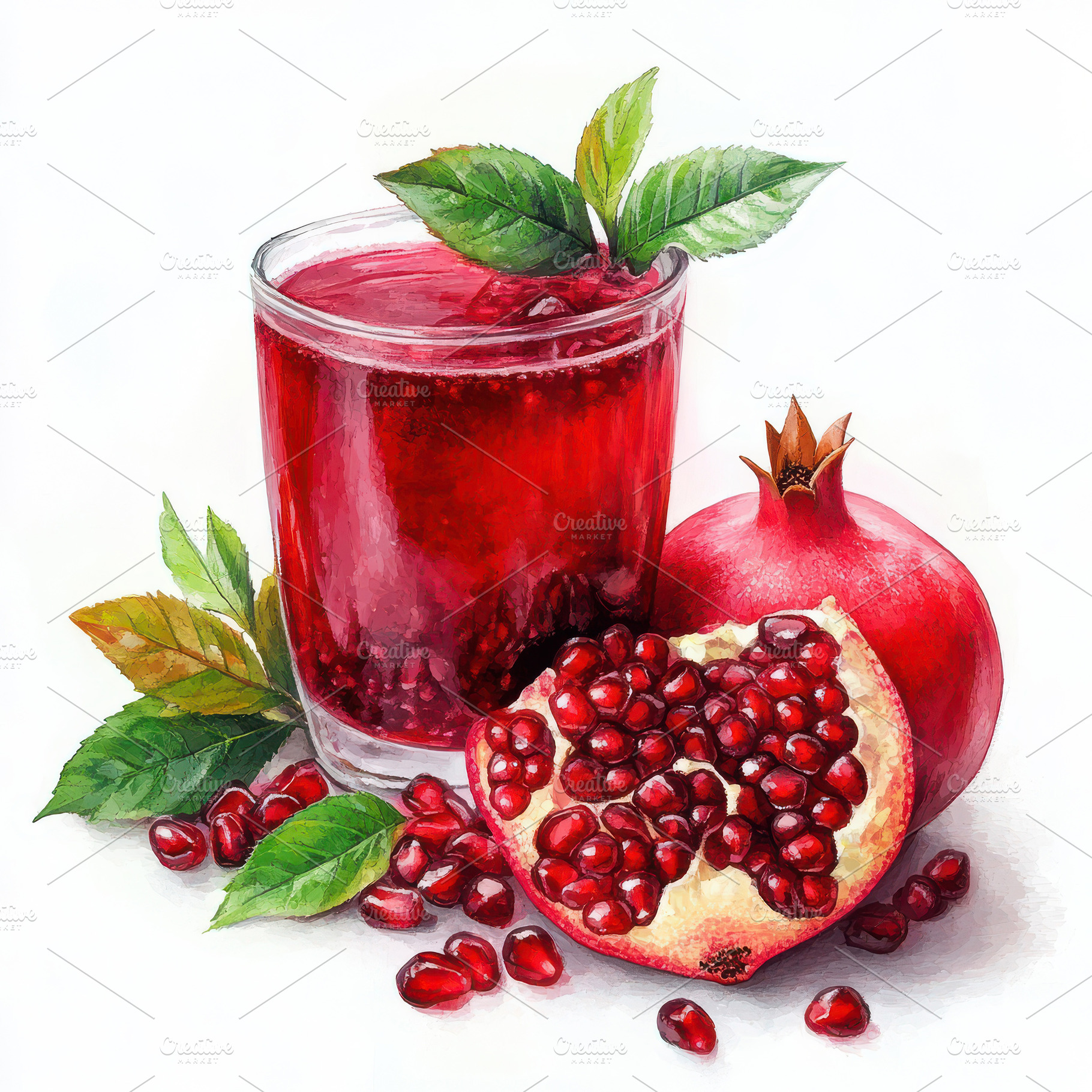 Refreshing Pomegranate Juice Glass P, a Food & Drink Photo by Pixeness Studio