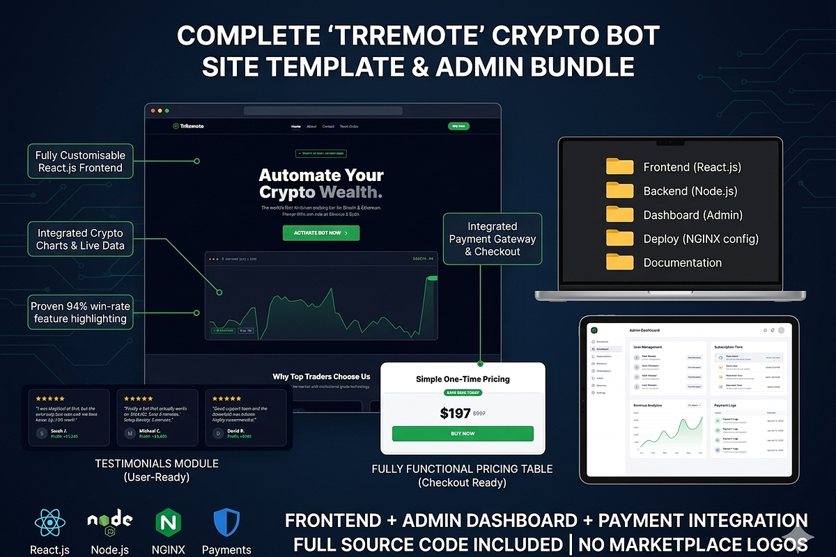 Automated Digital Selling Store, a React Template by graphicforest (Photo 3 of 12)