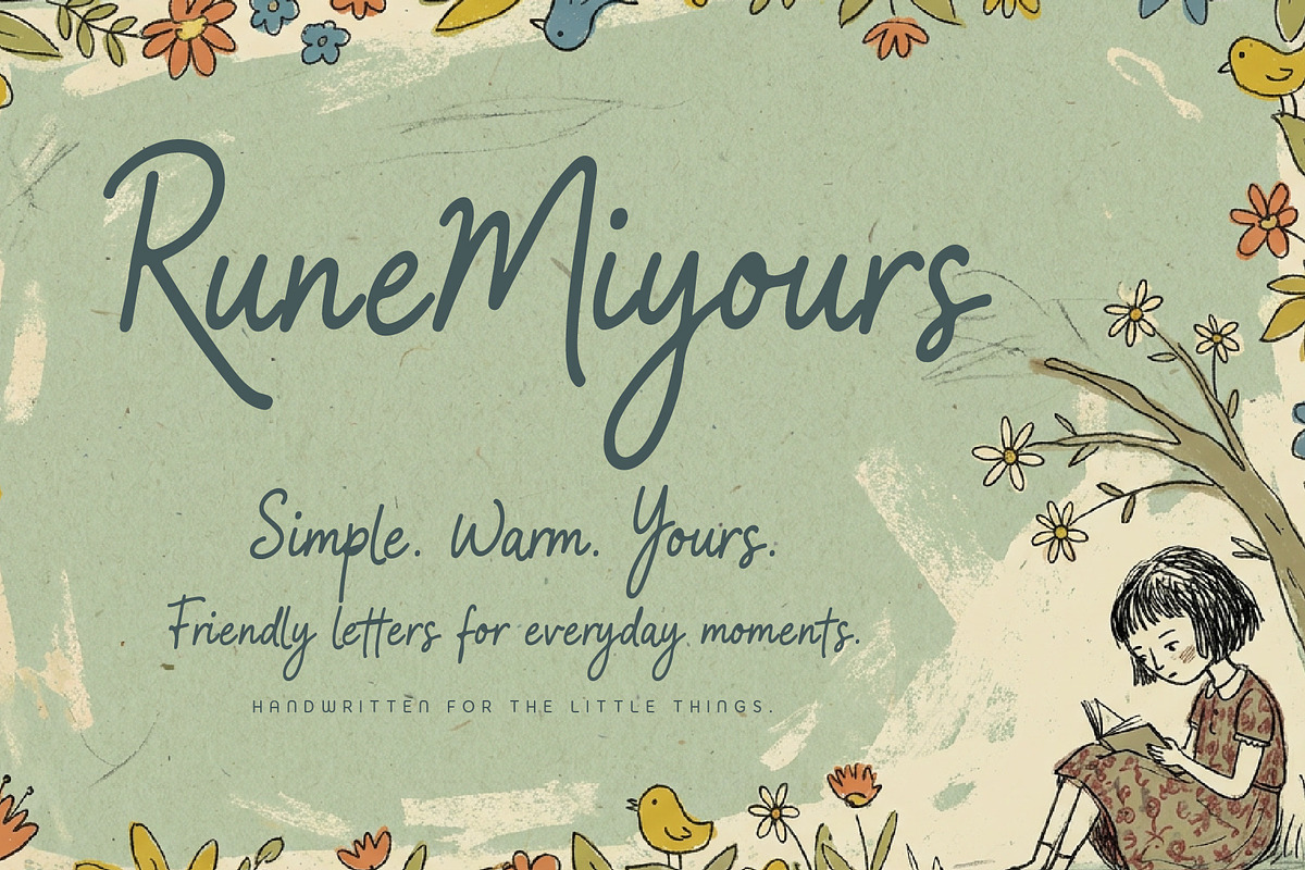 Rune Miyours - Written with Warmth, a Script Font by HypeWorksCo (Photo 1 of 15)