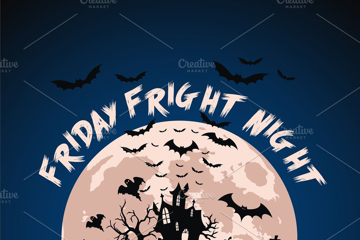Halloween Friday Fright Night Flyer, a Flyer Template by Dizaino-paslaugos (Photo 2 of 3)