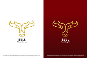 Bull Head Animal Logo Design Icon, a Branding & Logo Template by Morvana Crew