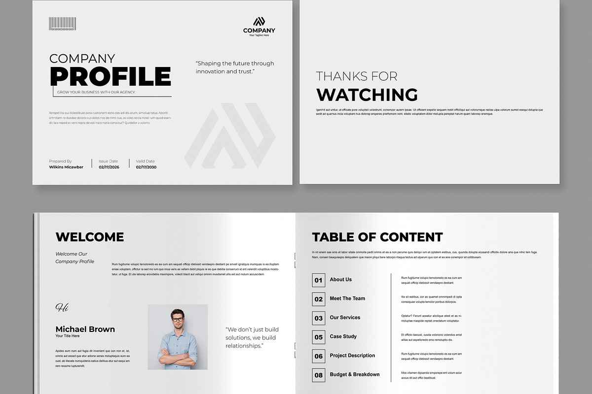 Company Profile Design Layout, a Brochure Template by MightyDesign (Photo 2 of 8)