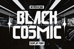 Black Cosmic Futuristic Y2k Display, a Sans Serif Font by dansdesign