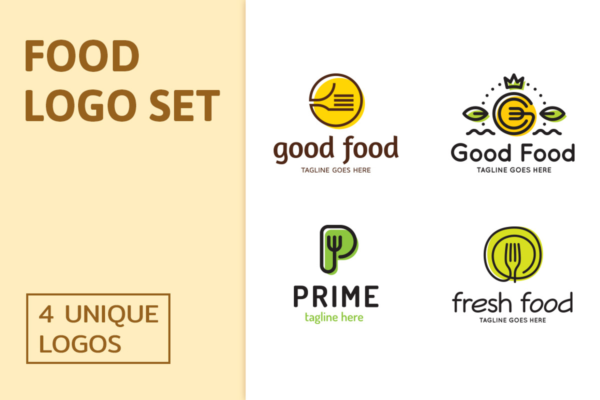 Food Logo Set, a Branding & Logo Template by Falcon eye (Photo 1 of 7)