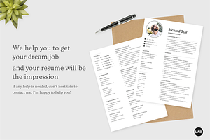 Resume CV Template Canva, Profession