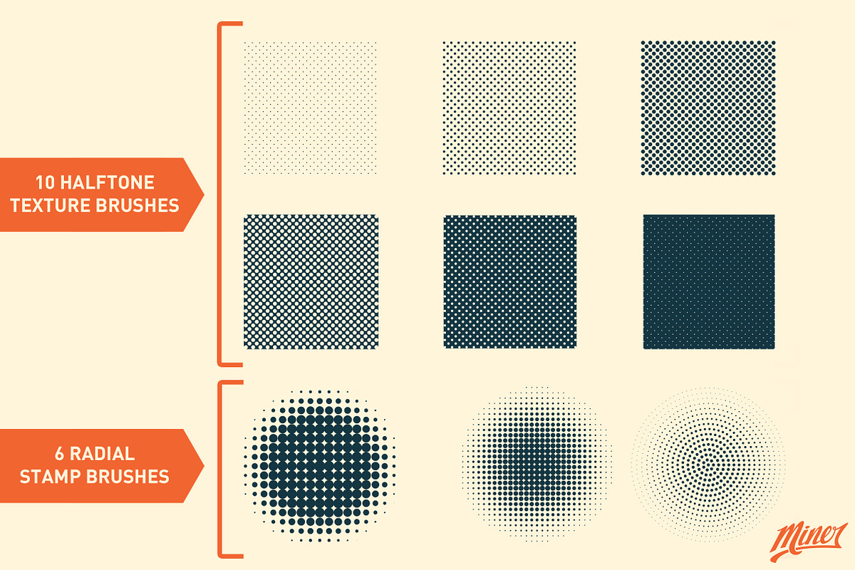 Procreate Clean Halftone Brushes, a Brush Add-On by Nicholas Miner (Photo 4 of 5)