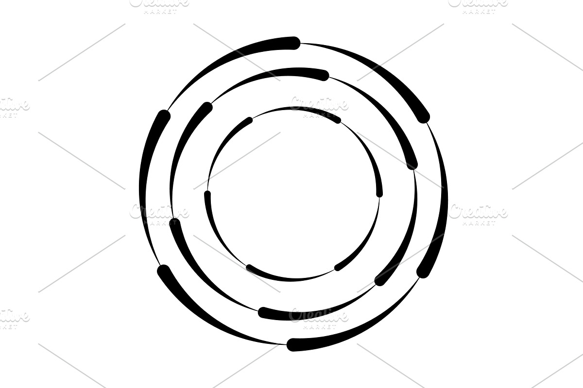 Halftone speed lines circle, an Illustration by Things for designers