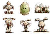 Cute Easter Clipart Bunny Png, an Illustration by CreationArt (Thumbnail 2 of 5)