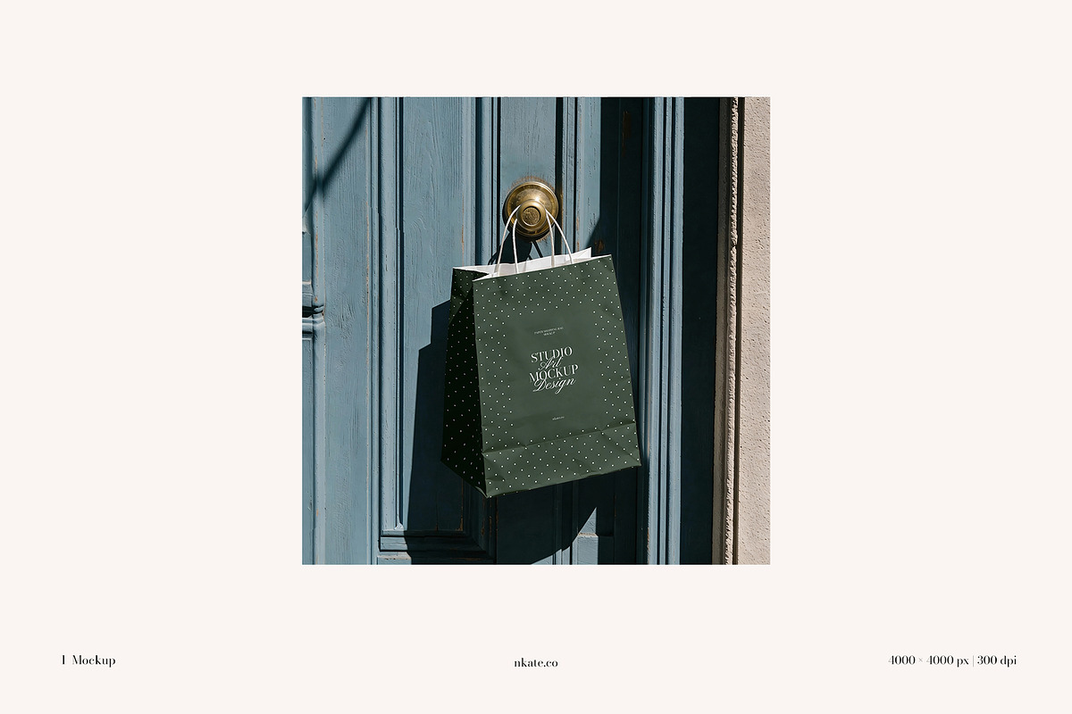 Paper Shopping Bag Mockup, a Product Mockup by nkate (Photo 4 of 4)