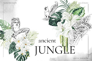 Ancient Jungle -tropical Watercolors