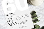 60th Birthday Party Invitation Card, an Invitation Template by TheSimplySereneShop (Thumbnail 11 of 11)
