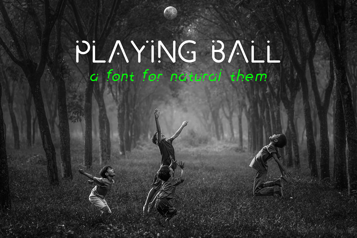 Playing Ball Font, a Script Font by MRI STUDIO (Photo 1 of 4)