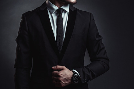 Stylish man in studio containing fashion, man, and suit
