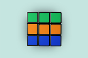 Rubik's Cube Mockup - 6 Views