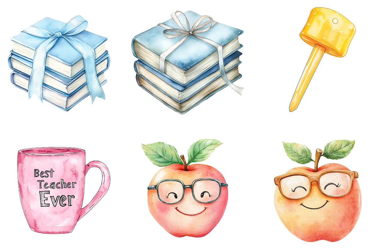 Pastel Teacher's Life Clipart, an Illustration by DreamArtGraphic (Photo 4 of 5)