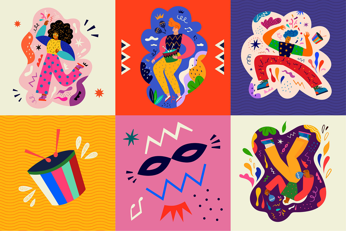 Brazil Carnival collection, an Object Illustration by MoleskoStudio (Photo 7 of 15)