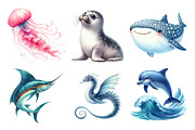 Ocean-Themed Animals Clipart Bundle, an Illustration by Daily.Designs (Thumbnail 2 of 5)