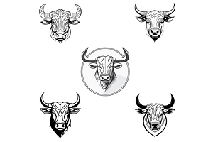 Bull vector logo 5, a Branding & Logo Template by AyyazMomin