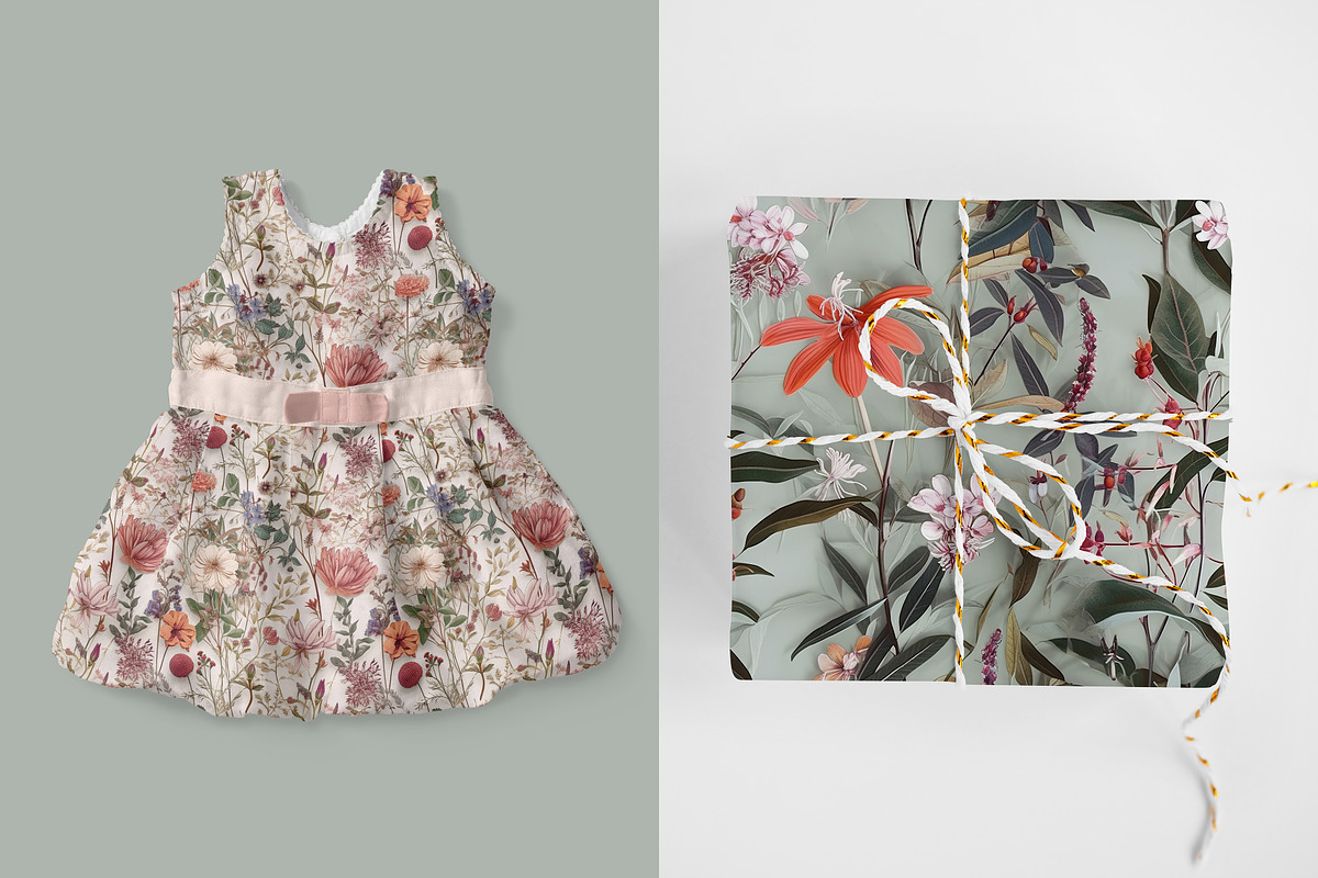 Paper Cut Floral Pattern Set, a Pattern Graphic by Ninterints (Photo 7 of 14)