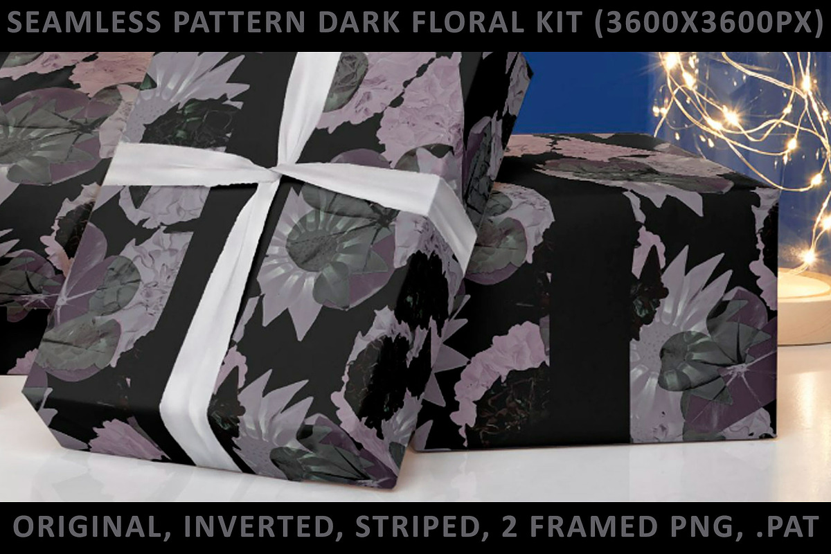Seamless Pattern Dark Floral Kit, a Pattern Graphic by DanFLCreativo (Photo 2 of 5)