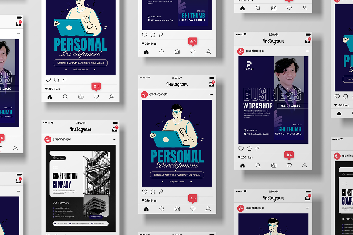 Instagram Template | Canva Templates, a Social Media Template by Al Pavo Studio (Photo 2 of 4)