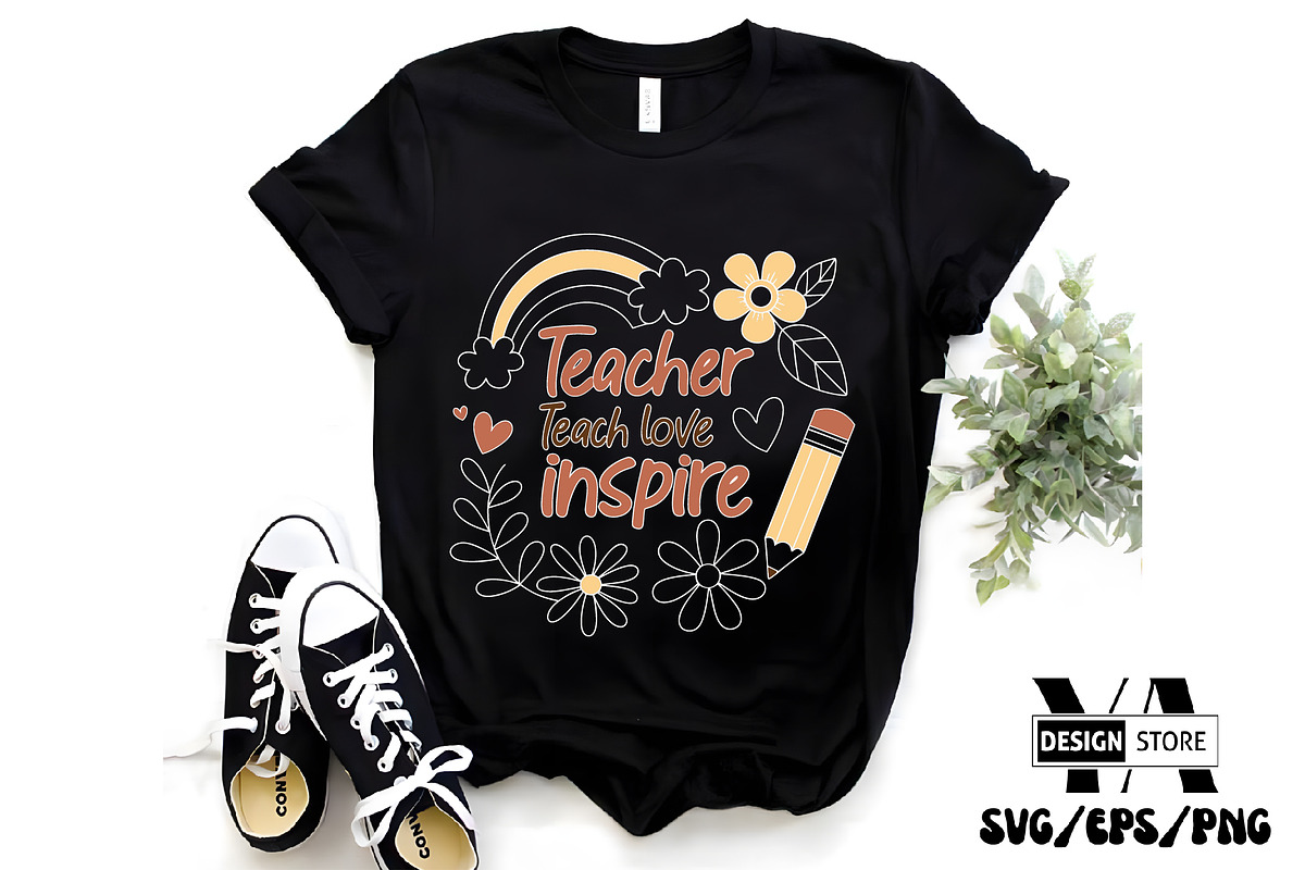 Teacher Boho Floral SVG PNG Bundle, an Illustration by Ya_ Design Store (Photo 13 of 17)