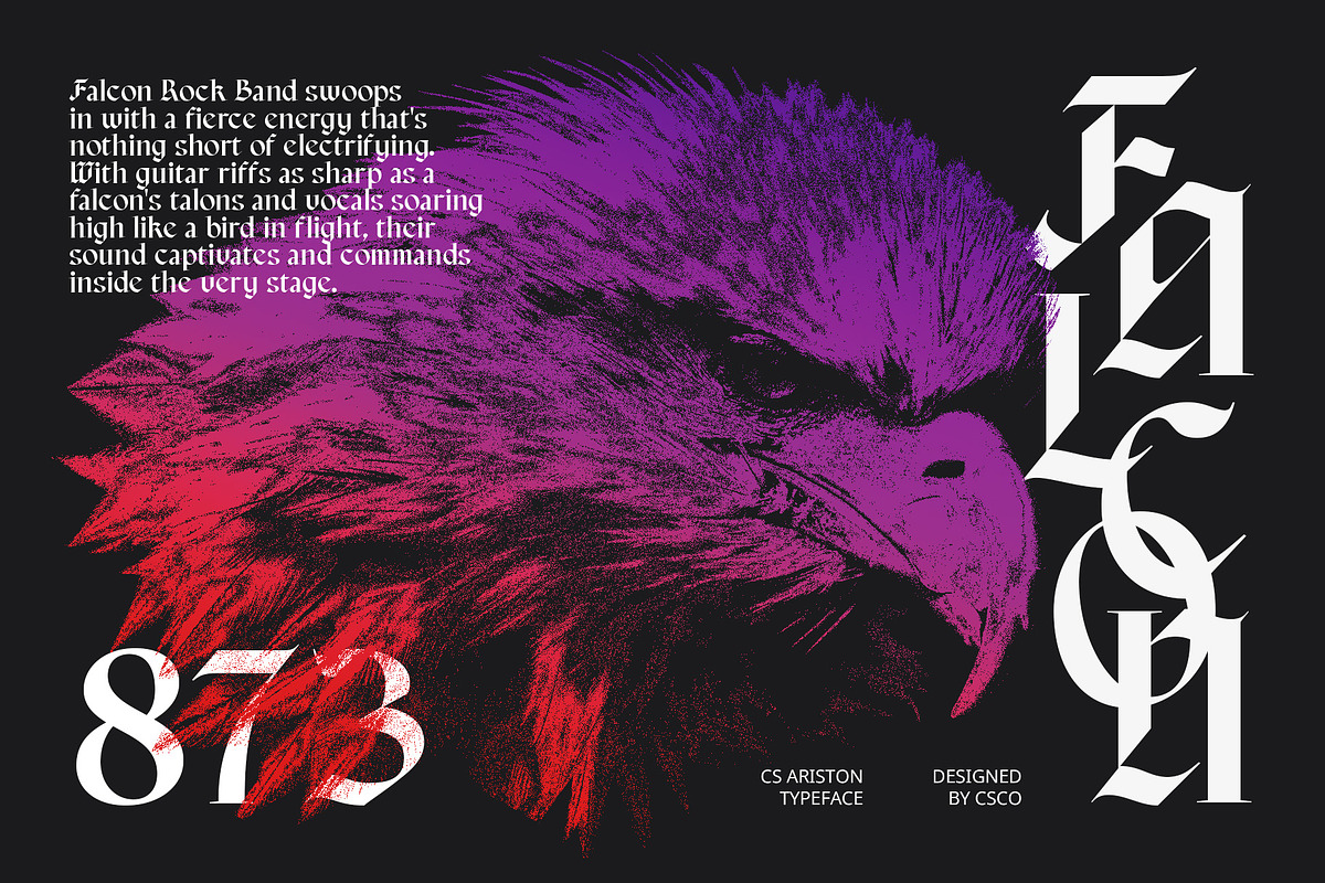 CS Ariston – Blackletter Font, a Blackletter Font by Craft Supply Co. (Photo 2 of 8)