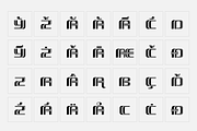 Genie - Op art font, a Font by SelfBuild Type (Thumbnail 11 of 19)