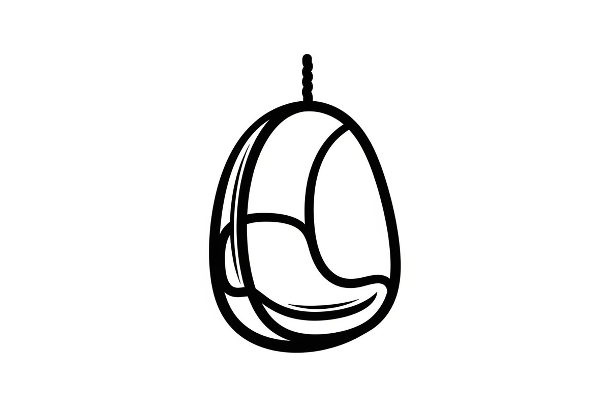 Hanging Egg Chair Silhouette Bundle, an Illustration by Designer_Momina (Photo 28 of 51)