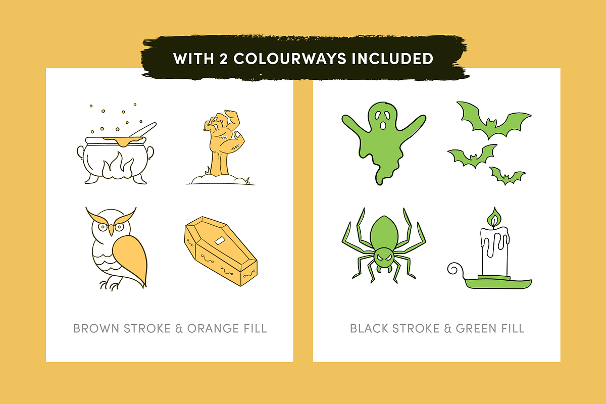 Spooky Halloween Icons, an Outline Icon by Caroline Mackay (Photo 4 of 8)