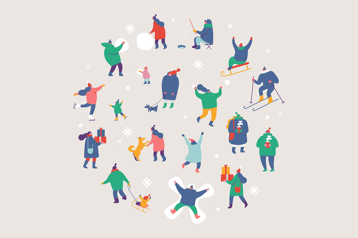 Winter holidays vector set, a Decorative Illustration by Vector_Art