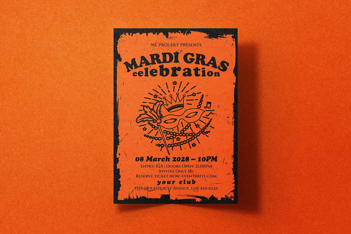 Mardi Gras Celebration Flyer preview 4