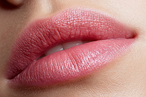 Female mouth with pink lipstick. Capturing sensuality, beauty, a, a Beauty & Fashion Photo by Studio ANNA