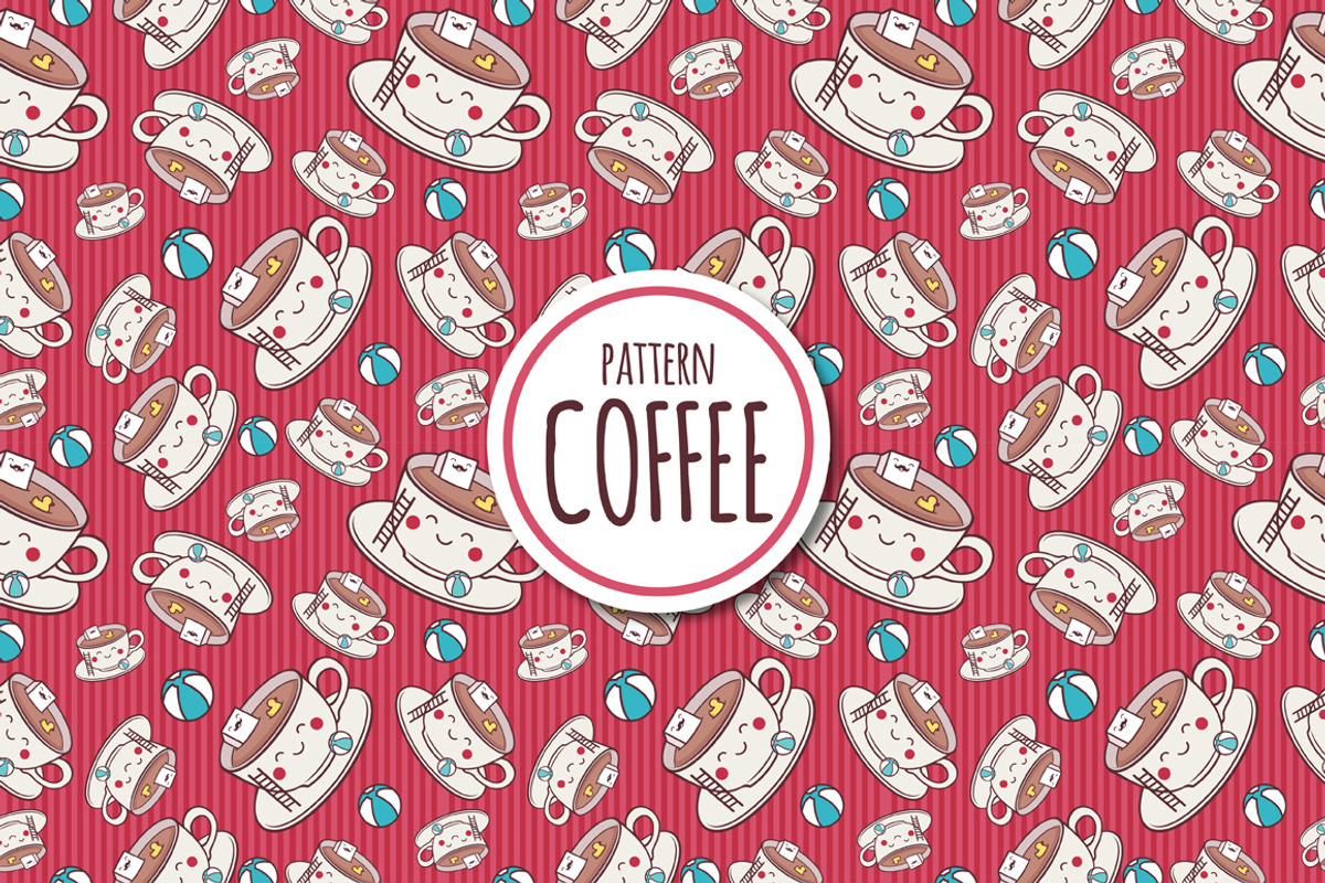 Pattern Coffe, a Pattern Graphic by Goodbye, Sailor