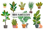 House plants and cats, an Object Graphic by Green_leaf_17 (Thumbnail 1 of 3)