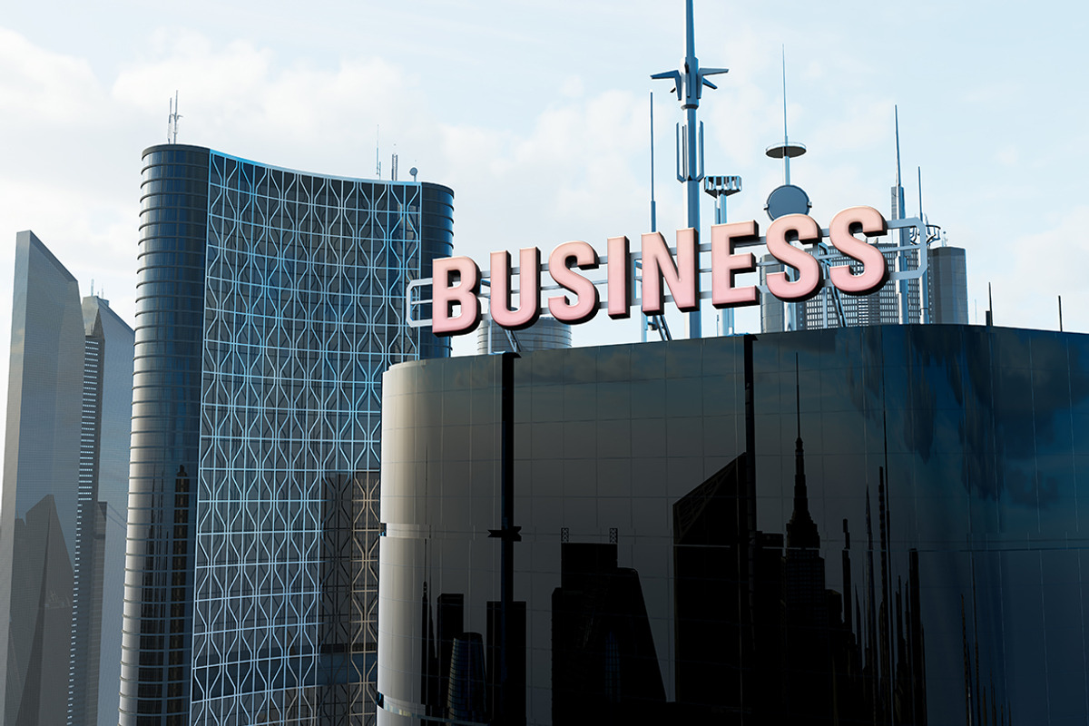 Building Rooftop Sign Mockup