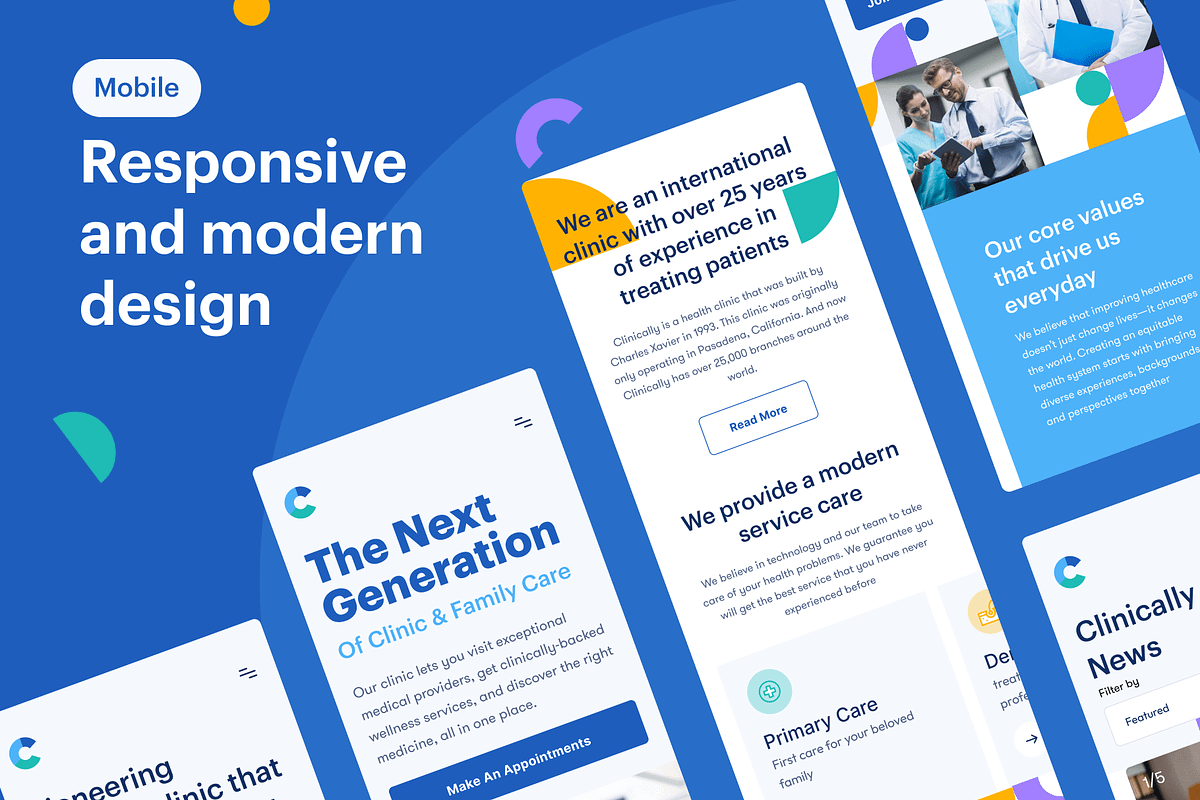 Clinically - Clinic Website UI Kit, an UI Kit Template by dhuhacreative (Photo 6 of 8)