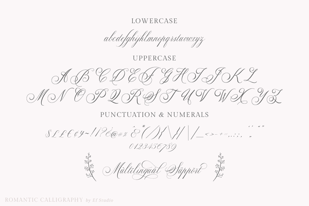 Glaston Romantic Calligraphy, a Script Font by Ef Studio (Photo 13 of 13)