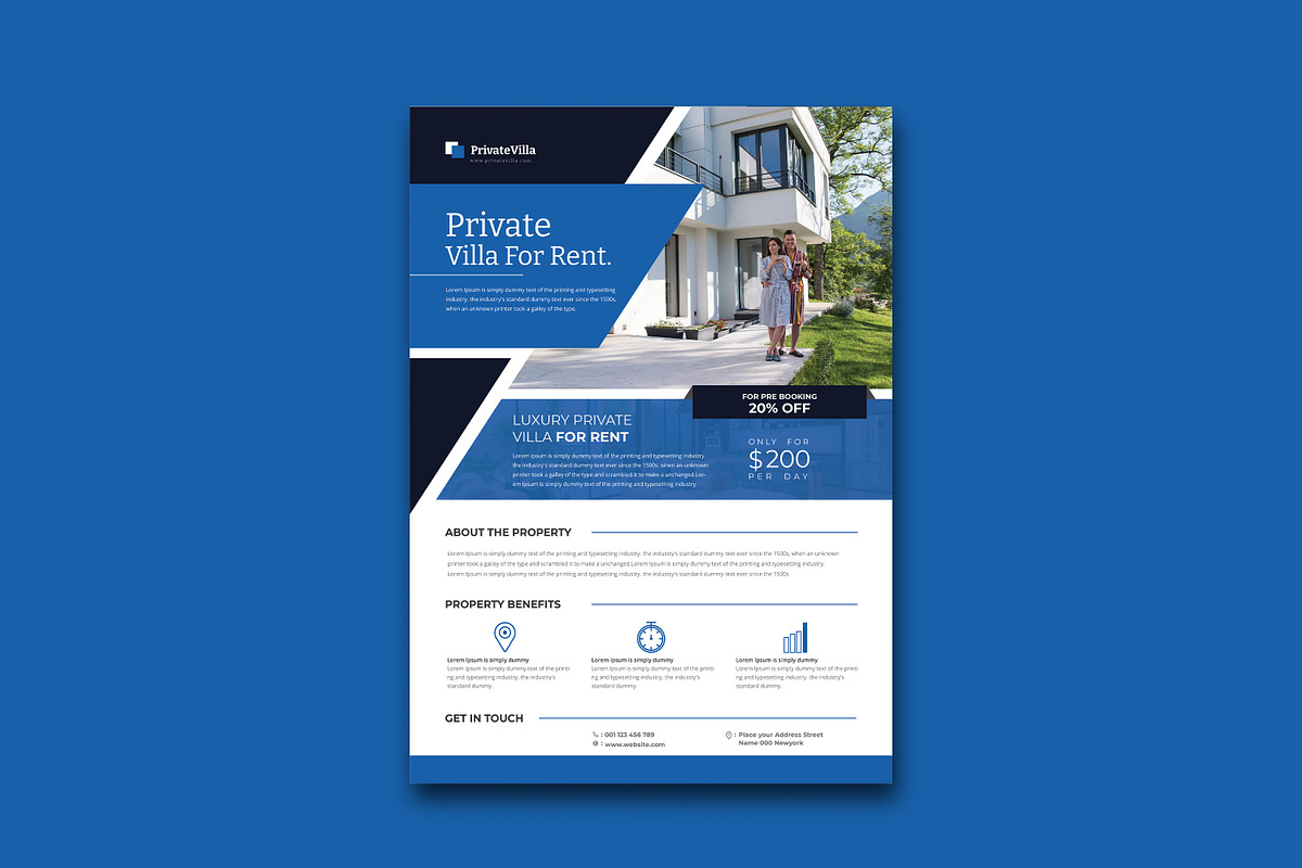 Private Villa Real Estate Flyer, a Flyer Template by creative-mint (Photo 2 of 10)