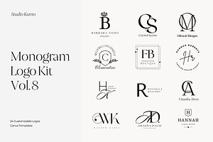 Monogram Logo Kit Templates Vol.8