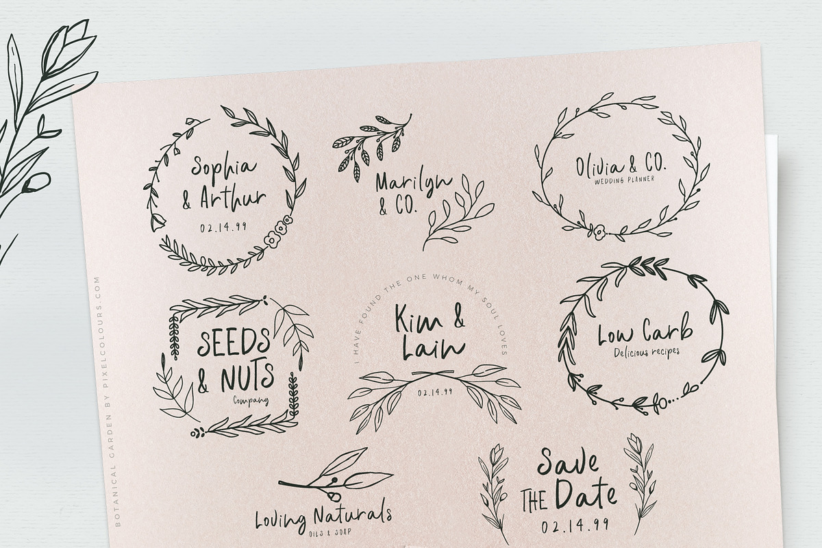 Botanical Garden Font & Logos preview 3