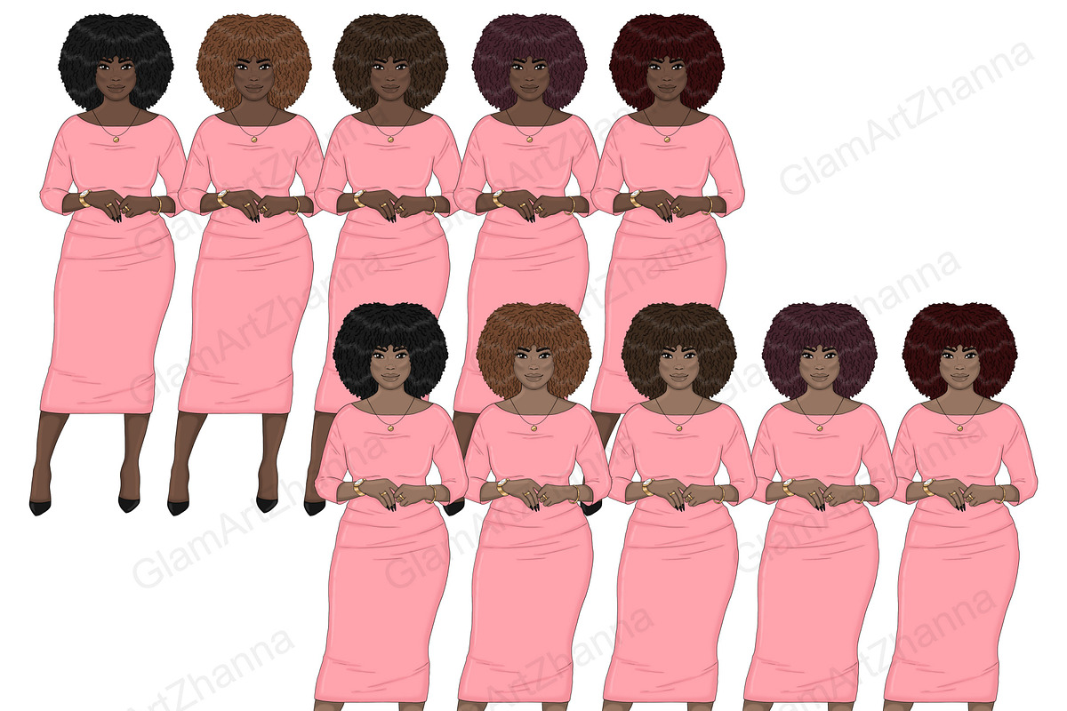 Boss Babe Clipart Bundle, a Person Illustration by GlamArtZhanna (Photo 6 of 7)