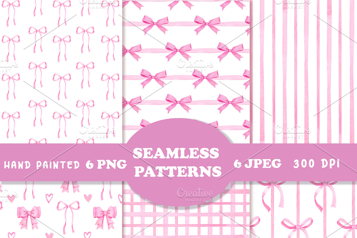 Watercolor Pink Coquette Bow PNG, a Decorative Illustration by PatternPalette (Photo 3 of 5)