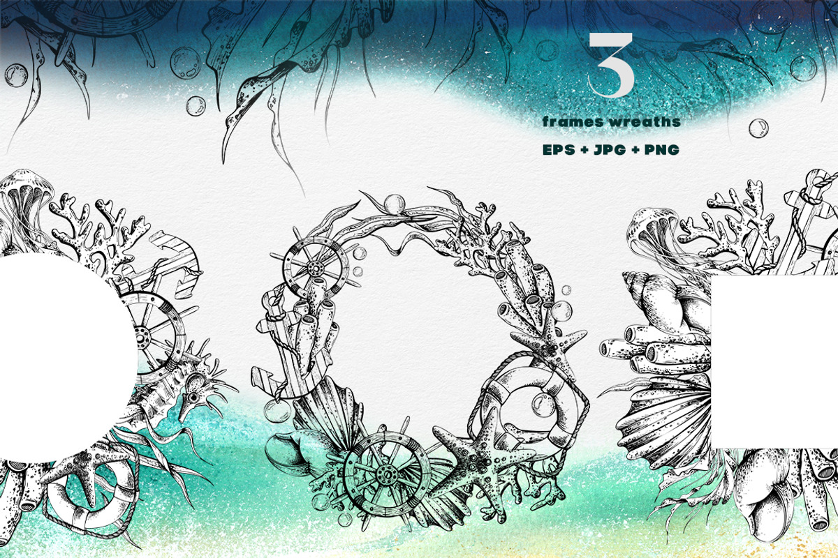 Nautical clip-art line-art graphic, an Animal Illustration by NATASHA CHU (Photo 8 of 16)
