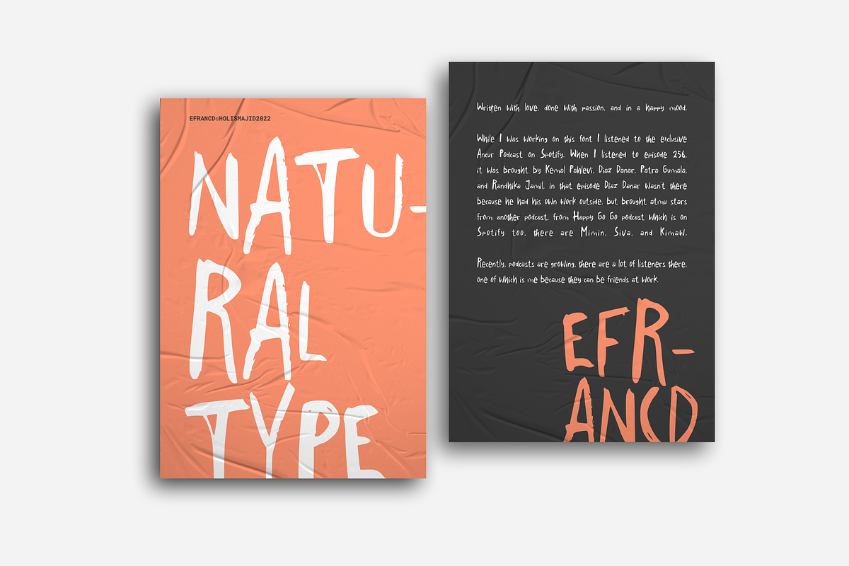 Efrancd Handwriting, a Sans Serif Font by 24Design Studios (Photo 7 of 7)