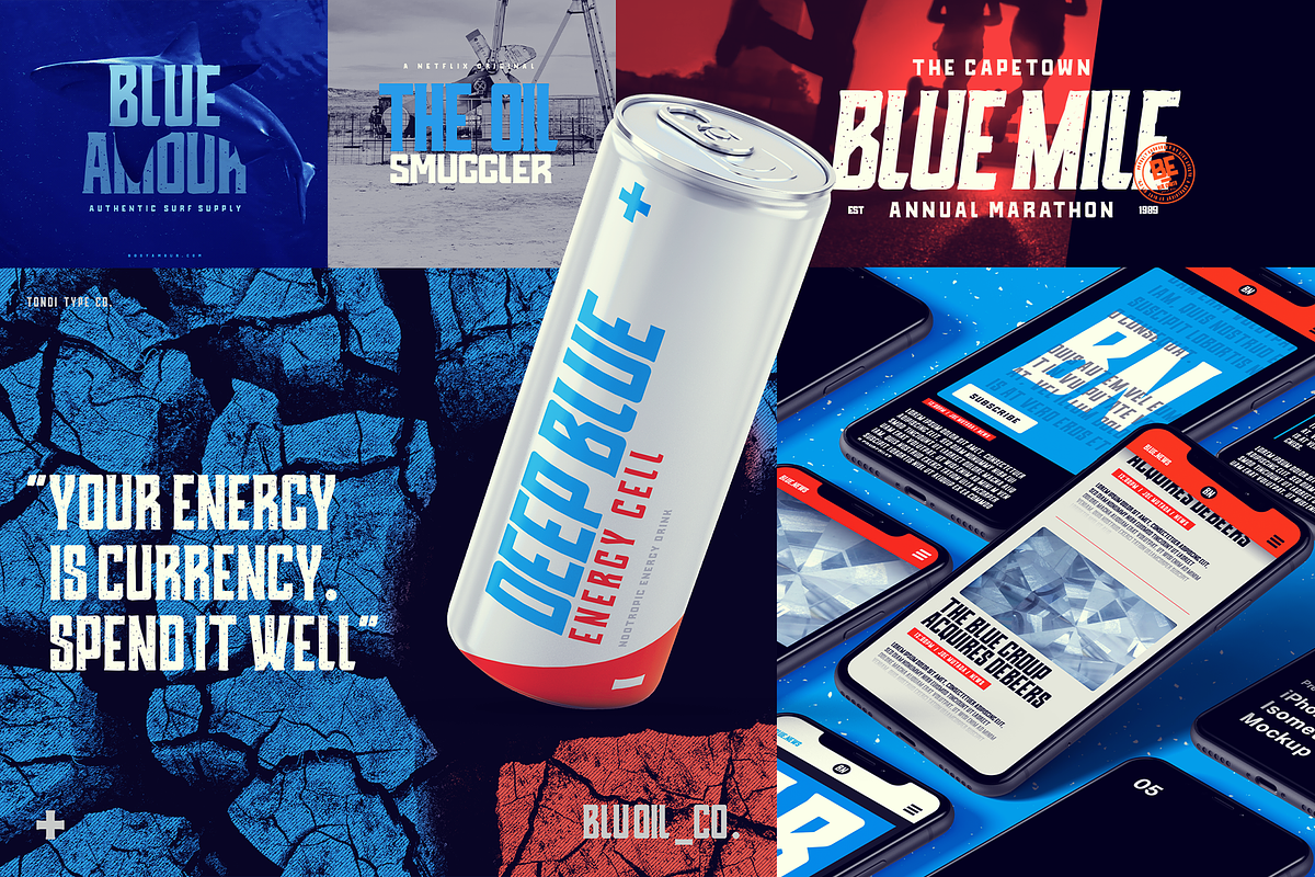 Blue Oil Co. | Vintage Font Family, a Serif Font by Tondi Type Studio (Photo 6 of 7)