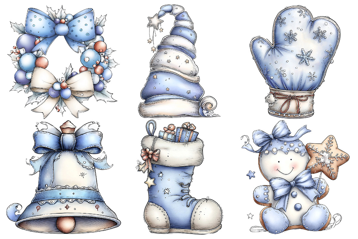 Christmas Clipart Bundle, an Illustration by Pixels.Craft (Photo 5 of 6)
