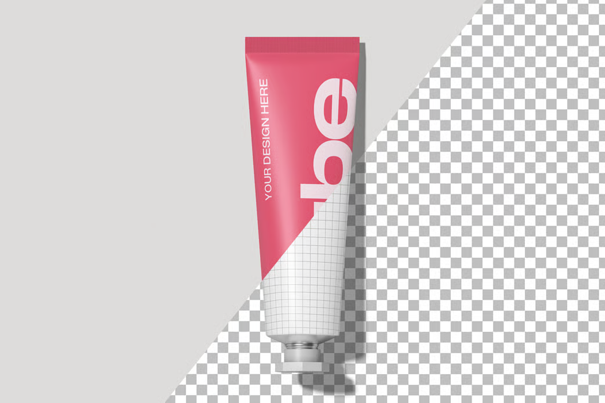 Cream Tube Mockup 2 Views, a Packaging Mockup by graphicsauce (Photo 3 of 3)